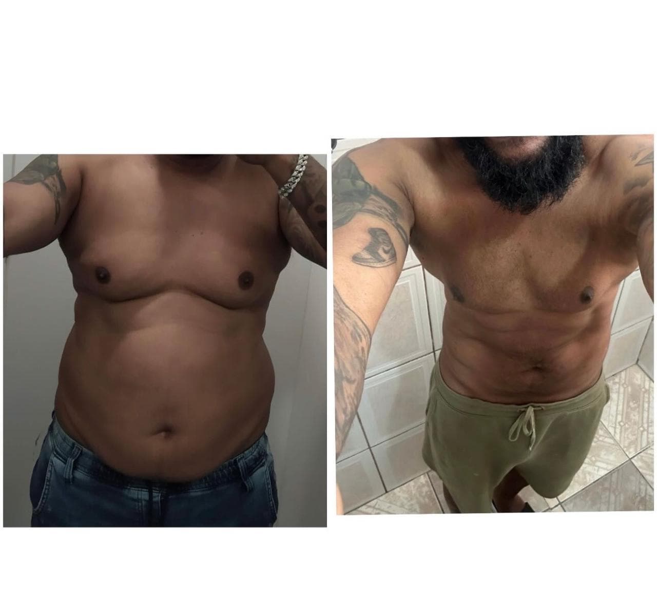 Antes e depois — recomposição corporal e definição